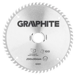 Disc circular 250 x 30 mm, 100 dinti, AL