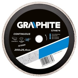 Disc diamantat 200x25.4mm, continuu