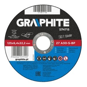 Disc polizare pentru metal 125 x 6,4 x 22 mm