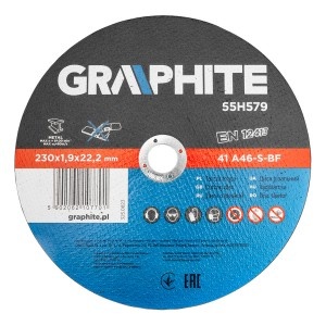 Discuri de taiere a metalelor 230 x 1,9 x 22,2 mm, 41 A46-S-BF, film de 5 bucati