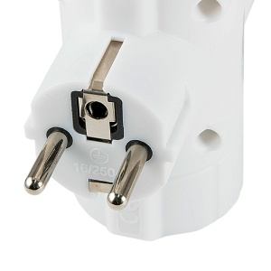 Distribuitor tip T, 3 prize, cu protectie, alb - Img 2