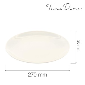 Farfurie intinsa Fine Dine, Crema 270 mm - Img 2