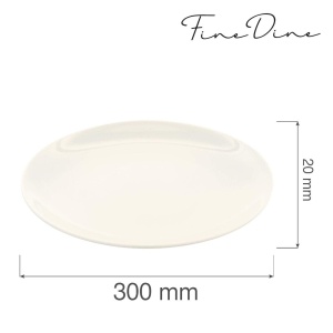 Farfurie intinsa Fine Dine, Crema 300 mm - Img 2