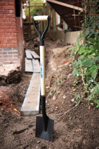 Fém ásólapát ásáshoz, lakkozott fa nyéllel, szögletes fej, 1100 mm, Silverline - Img 4