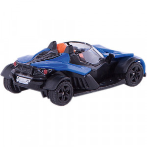 Fém modell KTM X-BOW GT, kék, 7 cm, gumikerekek, Siku - Img 2