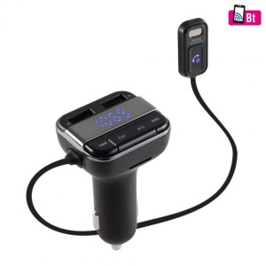 FM autós modulátor, bluetooth, RGB LED, töltő, kihangosító, SAL FMBTMTMIC - Img 1
