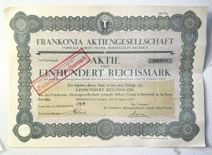 Frankonia Aktiengesellschaft – Beierfeld, Sachsen ( Germania - 1925 )
