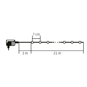 Ghirlanda LED, DUAL COLOR, alb cald/alb rece - Img 2