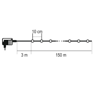 Ghirlanda luminoasa Micro LED, 1500 LED-uri/150 m, alb rece, pentru exterior - Img 3