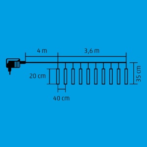 Ghirlanda sloi de gheata, 10 turturi, 200LED - Img 3
