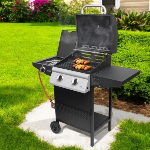 Gratar / barbeque pe gaz, 3 arzatoare, 3.2kW, polita laterala, Home - Img 3