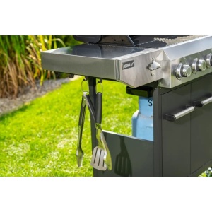 Gratar premium pe gaz, 4 arzatoare, putere 12kW, gratar din fonta, functionare la butelie, Dedra - Img 5