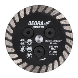 Gyémánttárcsa mini 50mm, márvány, kerámia csempe, csempe vágása, sarokcsiszoló tartozék M14, 15300rpm, Dedra - Img 4