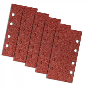 Hartie abraziva 92x182mm, 80gr, velcro, set 5buc, Dedra - Img 3