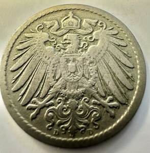 IMPERIUL GERMAN - WILHELM II - 5 PFENNING 1899 - Img 4