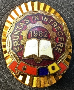 Insignă „Fruntaș în întrecere” - 1982 – RSR