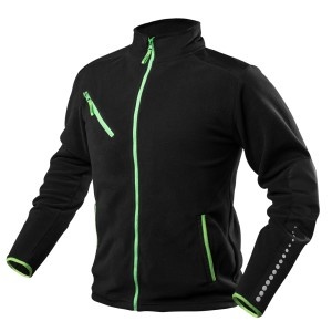 Jacheta de lucru fleece, PREMIUM, negru, intarituri Cordura, marimea S