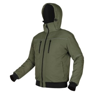Jacheta izolata cu gluga OUTDOOR, verde, marimea XL