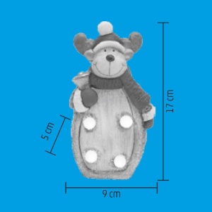 Kerámia figura LED világítással, modell REN - Img 3