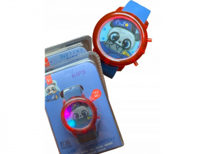 Kézi gyermekóra led fényekkel, panda modell, digitális kijelzővel, VKTools