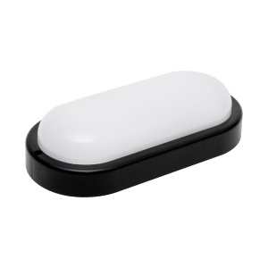 Lampă LED de perete/tavan, formă ovală, negru, 18 W, 4000K