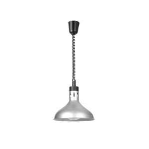 Lampă termică cu ridicare și coborâre, formă de clopot, HENDI, Argintiu, 230V/250W, ⌀295x(H)207mm