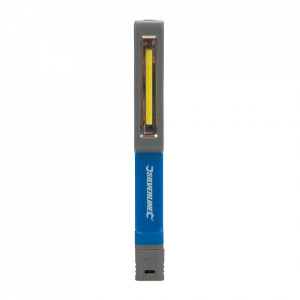 Lanterna portabila mini, LED COB, 1.5W, 150 lumeni, laterala magnetica, clips, Silverline - Img 3