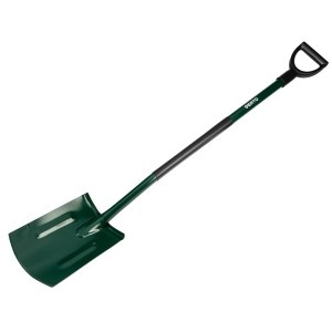 Lopata dreapta, maner metalic, maner din plastic