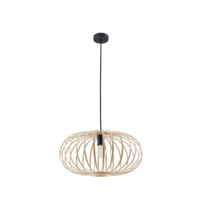 Lustra PREMIUM, bambus natural, diametru 50cm, soclu E27, LINDBY - Img 11