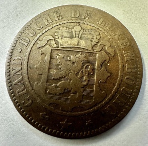 LUXEMBOURG - WILLEM III - 10 CENTIMES 1865