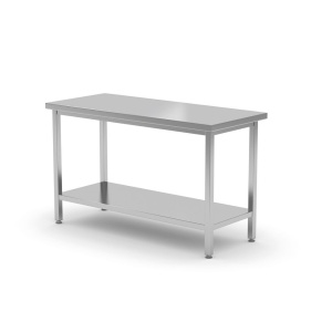 Masa de lucru ranforsata cu raft, adancime de 700 mm, Hendi, Kitchen Line, 800x700x(H)850mm