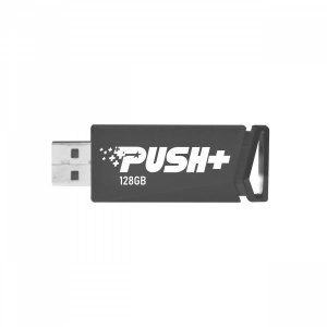 MEMORIE USB 3.2 PATRIOT PUSH+, 128 GB, profil mic, negru, "PSF128GPSHB32U"