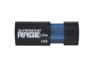 MEMORIE USB 3.2 PATRIOT Supersonic Rage Lite, 64 GB, protectie slide, negru, "PEF64GRLB32U" - Img 2