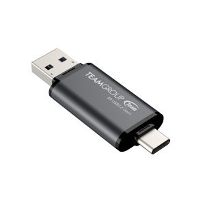 MEMORIE USB 3.2 / USB Type-C 3.1 TEAMGROUP X1, 64 GB, plastic, gri "TX1364GC01" - Img 4
