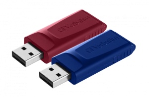MEMORIE USB VERBATIM StoreNGo SLIDER 2 X 32GB USB 2.0 ROSU, ALBASTRU "49327"