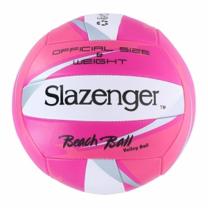Minge volei, plaja, sintetic, Marimea 4, marime si greutate oficiala, ROZ, Slazenger