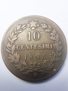 Moneda Italia - Umberto I - 10 Centesimi 1895 - Img 2