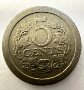Moneda Olanda - Wilhemina - 5 Cents 1908 - Img 2