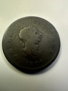 Moneda Regatul Unit - Half Penny 1806 - GEORGE III .