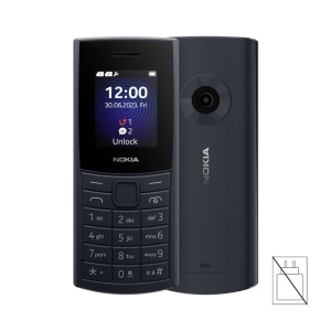 Nokia 110 Dual SIM 4G mobiltelefon, 2024-es modell, FM-rádió, zenelejátszó, Midnight Blue szín
