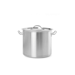 Oala cu capac,9Lit, 25 cm diametru x 18 cm inaltime, inox18/0, structura solida cu grosime 4 mm, manere nituite dublu, gama Hendi Budget Line - Img 6