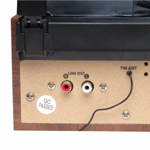 Pick-up vinil cu boxe incorporate,amplificare incorporata, radio FM, MARO inchis, DENVER - Img 3