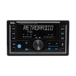 Player auto 2DIN, radio, bluetooth, USB, card SD, aux, 4 x 50W, telecomanda, panou butoane 7 culori, Sal