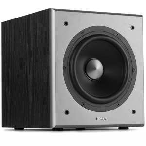 Prémium aktív mélynyomó, 70W, 8" hangszóró, RCA Line-in/Line-out, automatikus készenlét, frekvencia 38Hz-200Hz, MDF 21mm, EDIFIER T5-BK