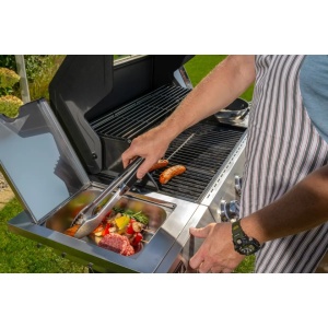 Prémium gázgrill, 5 égő, teljesítmény 17kW, öntöttvas grill, gázpalackos működtetés, Dedra - Img 4