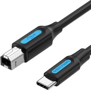 Prémium nyomtató- és perifériakábel, USB-C–USB-B, 2 m, 480 Mbps, Vention