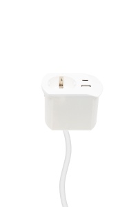 Priză pentru montare în masă, albă, 1xUSB-A, 1xUSB-C, total 5 V, 3,4 A - Img 4