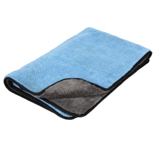 Prosop mare microfibra soft, pufos, 60 x 90cm, bleu, ideal uscare auto, 700 g/m², Dedra - Img 1