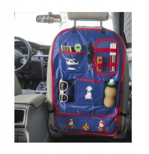 Protectie scaun pentru copii cu organizator, 62 x 40cm, albastru, Ultimate Speed - Img 2