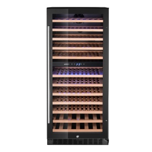 Racitor de vin, 2 zone,124 sticle, Arktic, 265L, Negru, 569x595x(H)1397mm - Img 1